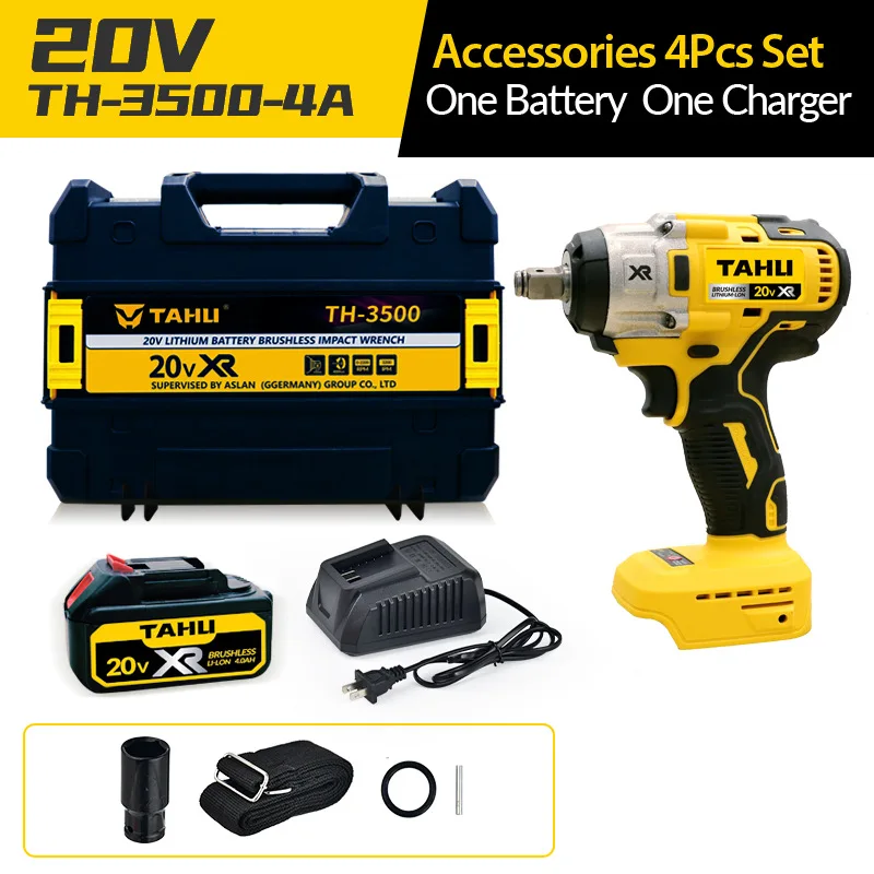 

Electric Wrench Brushless Lithium Impact Wrench Charging Screwdriver Electric Screw Air Cannon