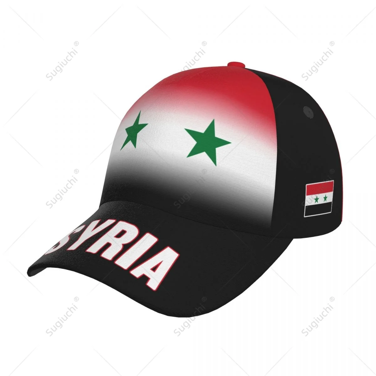 Unisex Baseball Cap Hat Syria Flag Gradient Color 3D Printing for Tennis Outdoor Bike Bicycle Golf Baseball Sports Fans