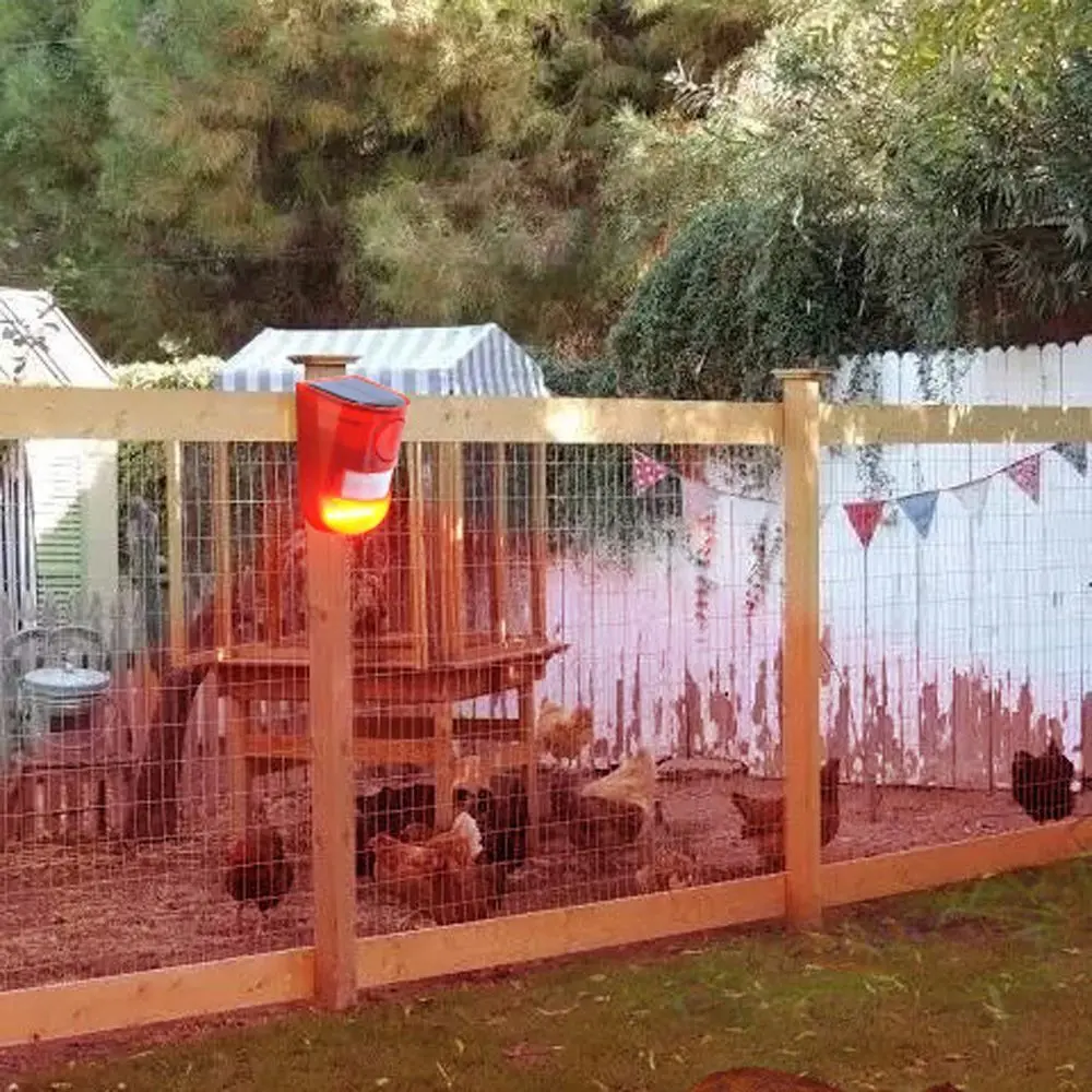 Waterproof Solar Alarm Multifunctional Portable Solar Charging Alarm Sound Alarm Animal Deterrent Solar Lamps Garden Protection