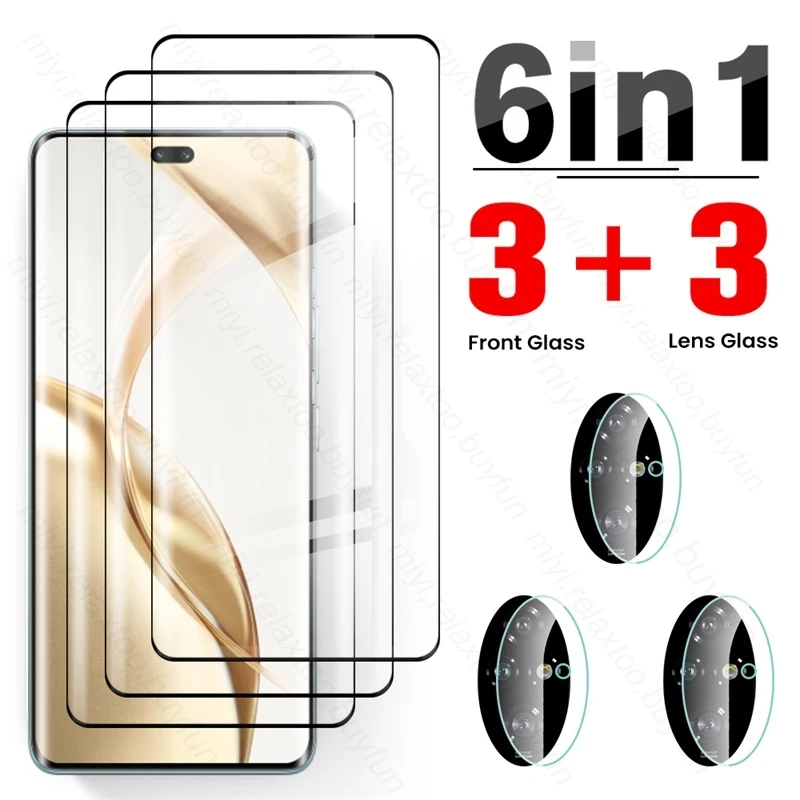 For Honor 200 Pro 5G Glass 6To1 Tempered Glass Curved Screen Protector Honor200pro Camera Glass On Honar Honer 200 Pro 200Pro 5G