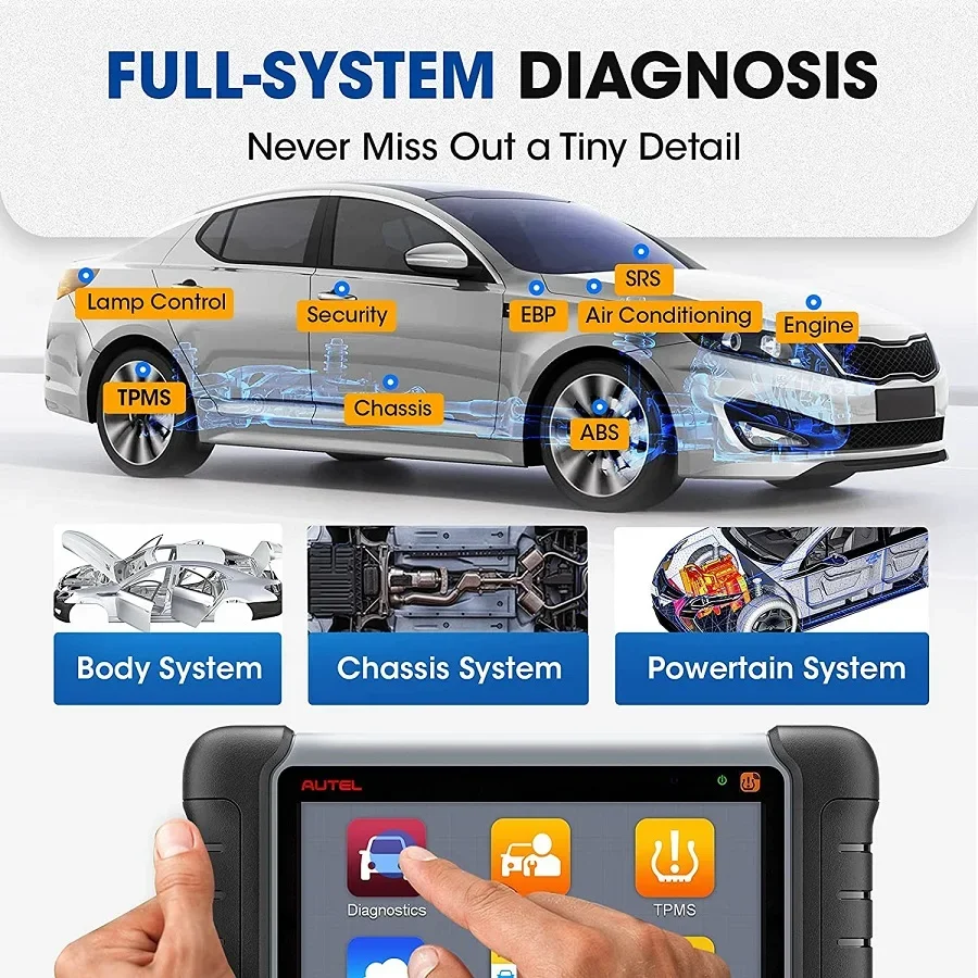 Outil d'analyse de contrôle bidirectionnel Autel MaxiPRO MP808Z-TS avec codage ECU, TPMS complet, plus de 36 services, mis à niveau du MP808TS/MP808BT