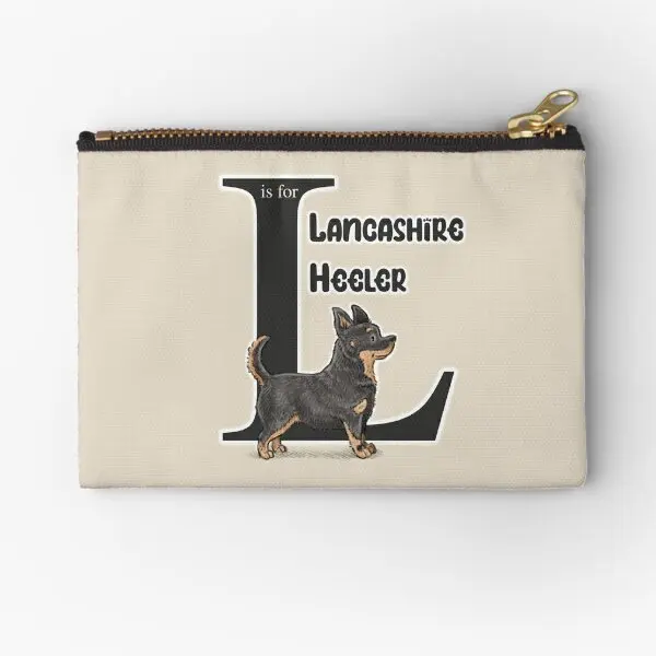 L Is For Lancashire Heeler  Zipper Pouches Socks Cosmetic Money Storage Men Panties Packaging Key Small Wallet Pure Coin Bag