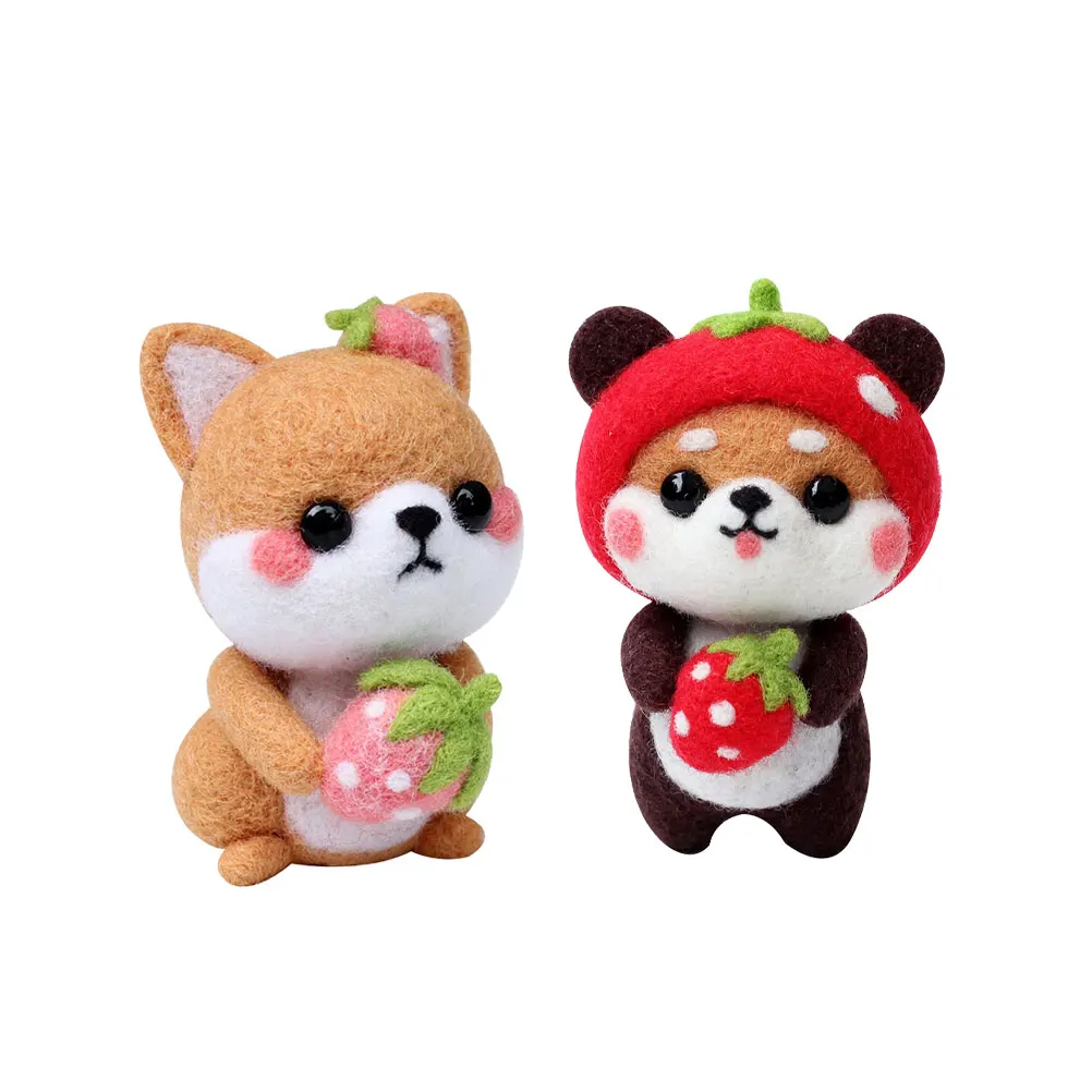 

Kids Thick Needle Needling Felting Kit Wool for Beginners Dog DIY Hand Craft Tool