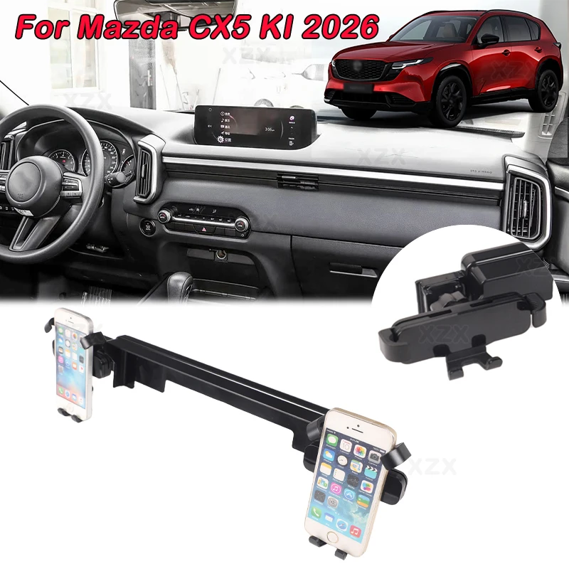 Dashboard Sun Shade Visor Cover Generation Mobile Phone Holder For Mazda CX5 KI 2026 2027 Instrument Screen Anti Glare Shield
