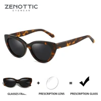 ZENOTTIC gafas de sol graduadas de ojo de gato a la moda para mujer, gafas de sol graduadas de acetato hechas a mano para miopía/gafas de sol progresivas, sombra óptica polarizada