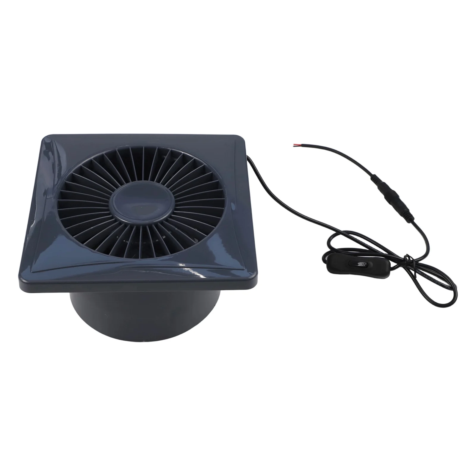 High-efficiency Fan 4 Inches 150x150x100 Mm 12V DC Fan Check Valve Design Fireproof ABS Material For Solar Panel