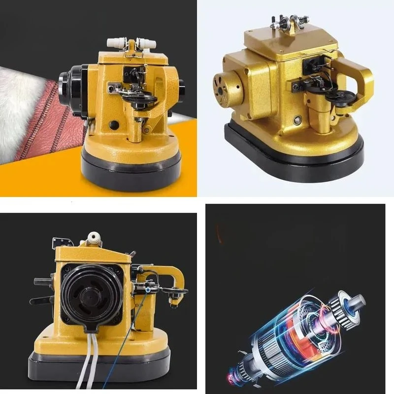 New Industrial 2 Thread Overlock Sewing Machine PLC Control 2300 RPM Household Fur Jacket Sewer with 1 Year Warranty