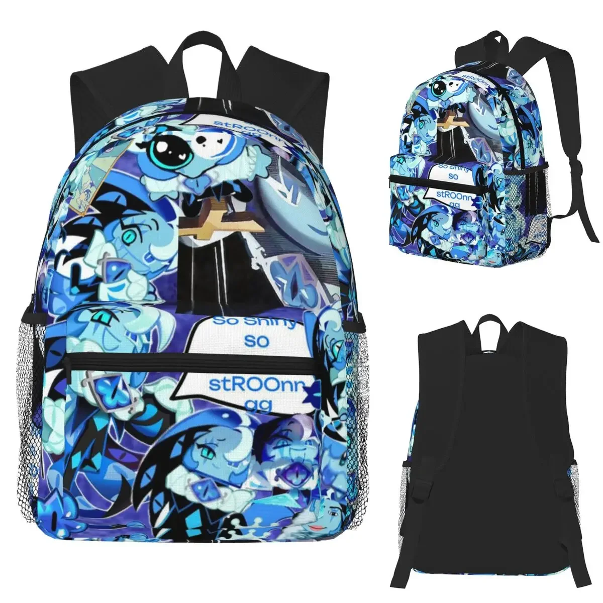 Shadow Milk Cookie Run Kingdom Cartoon Student Backpack School Bag Hiking Travel Daypack for Men Women Bookbag Shoulder Bags