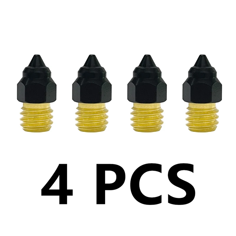 4PCS Ender3 S1 PTFE Coated Nozzle Brass 0.4mm High Temperature 450℃ for CR10 Ender-3 Makebot 3D Printer Nozzles 1.75mm