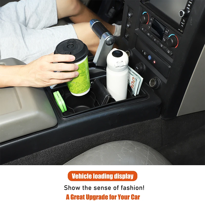 For Hummer H2 2003-2007 ABS central water cup holder storage box car central cup holder storage box organizer accessories