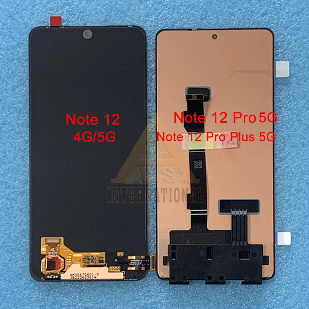 Amoled Original For Xiaomi Redmi Note 12 4G 5G LCD Display Screen Touch Panel Digitizer For Redmi Note 12 Pro 12 Pro Plus Frame