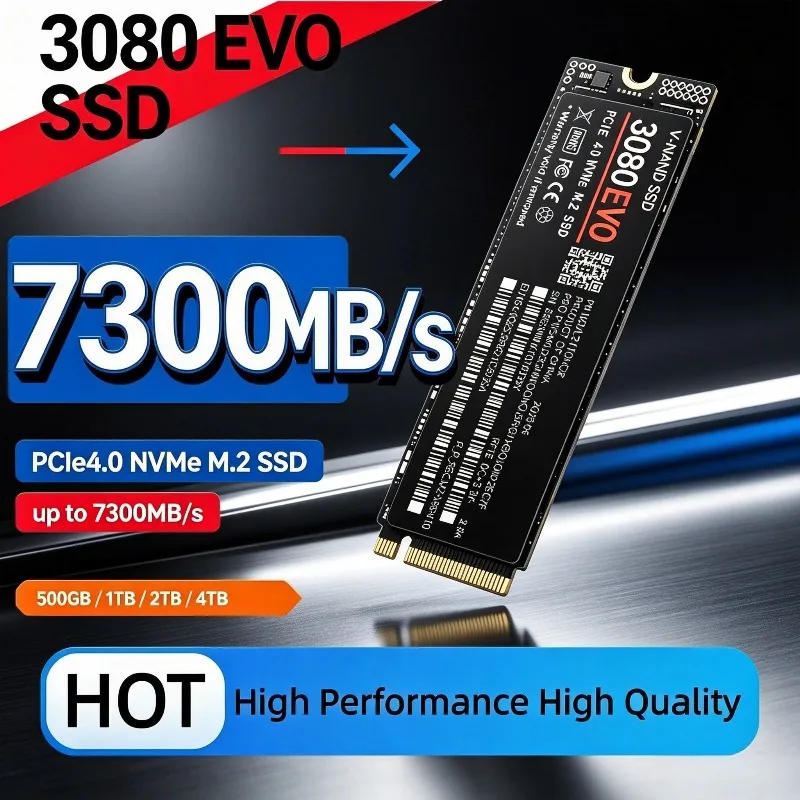 Original 3080 EVO SSD 500GB-4TB M.2 NVMe PCIe4.0 7300MB/s Read Speed TLC 3D NAND Internal Storage for Desktops PS5 Laptops