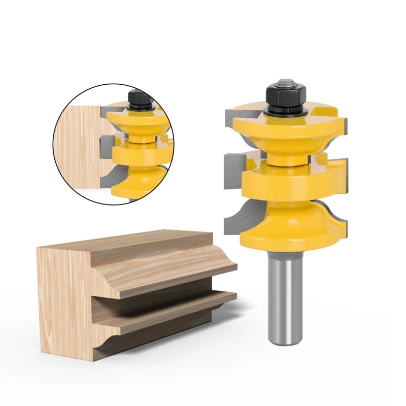 แบบพกพา 3x Router Bits แกะสลัก 12 มม.12.7 มม.คาร์ไบด์เครื่องตัดสำหรับประตู Ogee