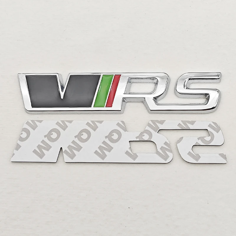 3D Metall Logo VRS Aufkleber Buchstaben Emblem Auto Frontgrill Kotflügel Seite Stamm Abzeichen Für Skoda RS VRS Aufkleber Zubehör