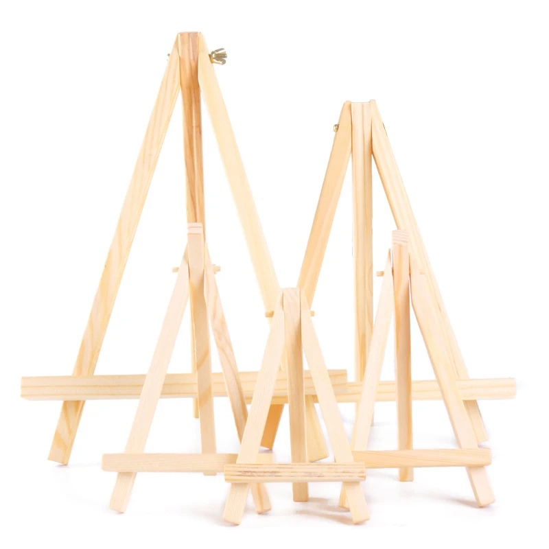 5 pcs Mini Wooden Easel for Mobile Phone Holders,Folding Desktop Display,Triangle Bracket,Drawing Board,Art Supplies,HJ-01