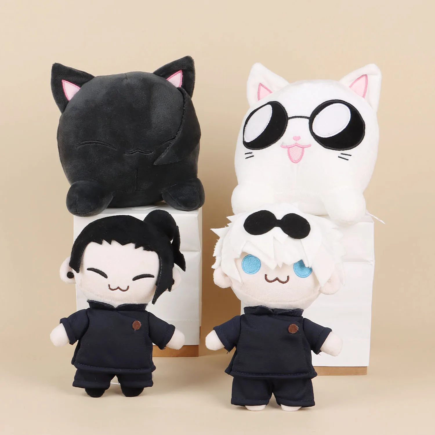 Animais de Pelúcia e Bonecos de Pelúcia Gojo Saturo Geto Suguru Jujutsu Kaisen Cosplay Coleção de Adereços Fofos e Macios
