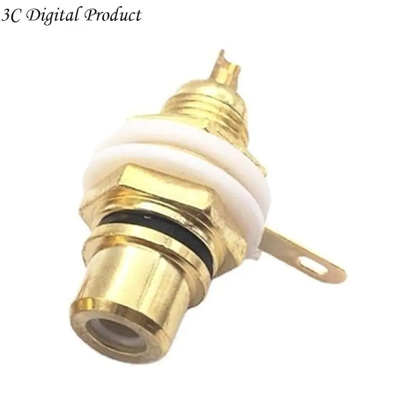 Золотая с золотой лотос RCA Socket Av-Audio Socket RCA Plug Discover Terminal- Аудио-усилитель сплай