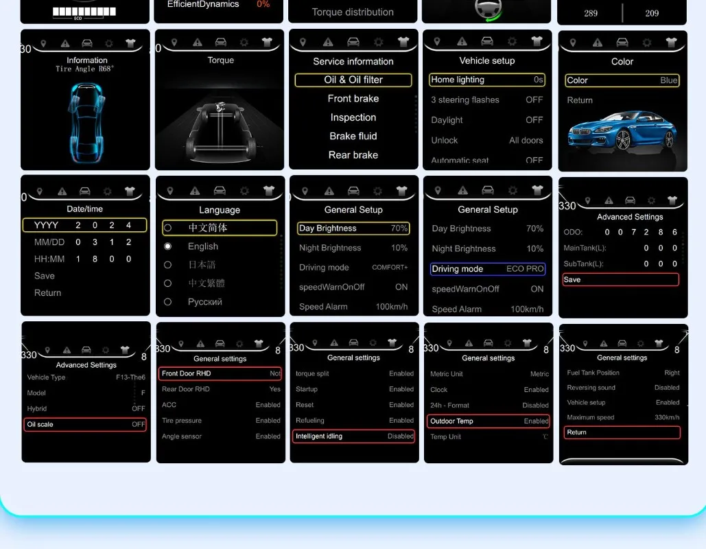 12,3 Zoll für BMW 3er F30/F31 4er F32/F33/F36 Voll-LCD-Instrument