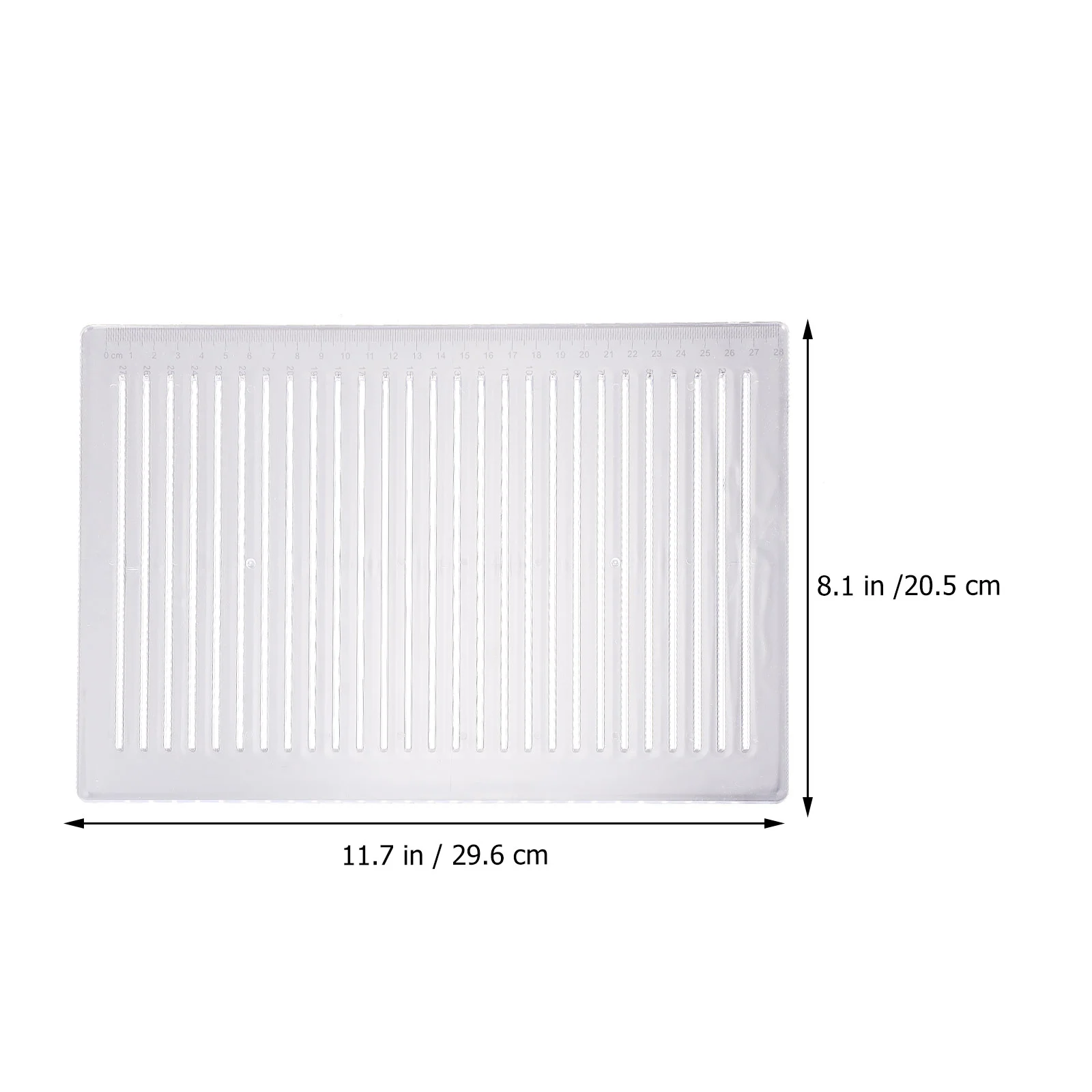 Estêncil de linhas paralelas para régua de resposta de confeitaria reutilizável, desenho horizontal, exame