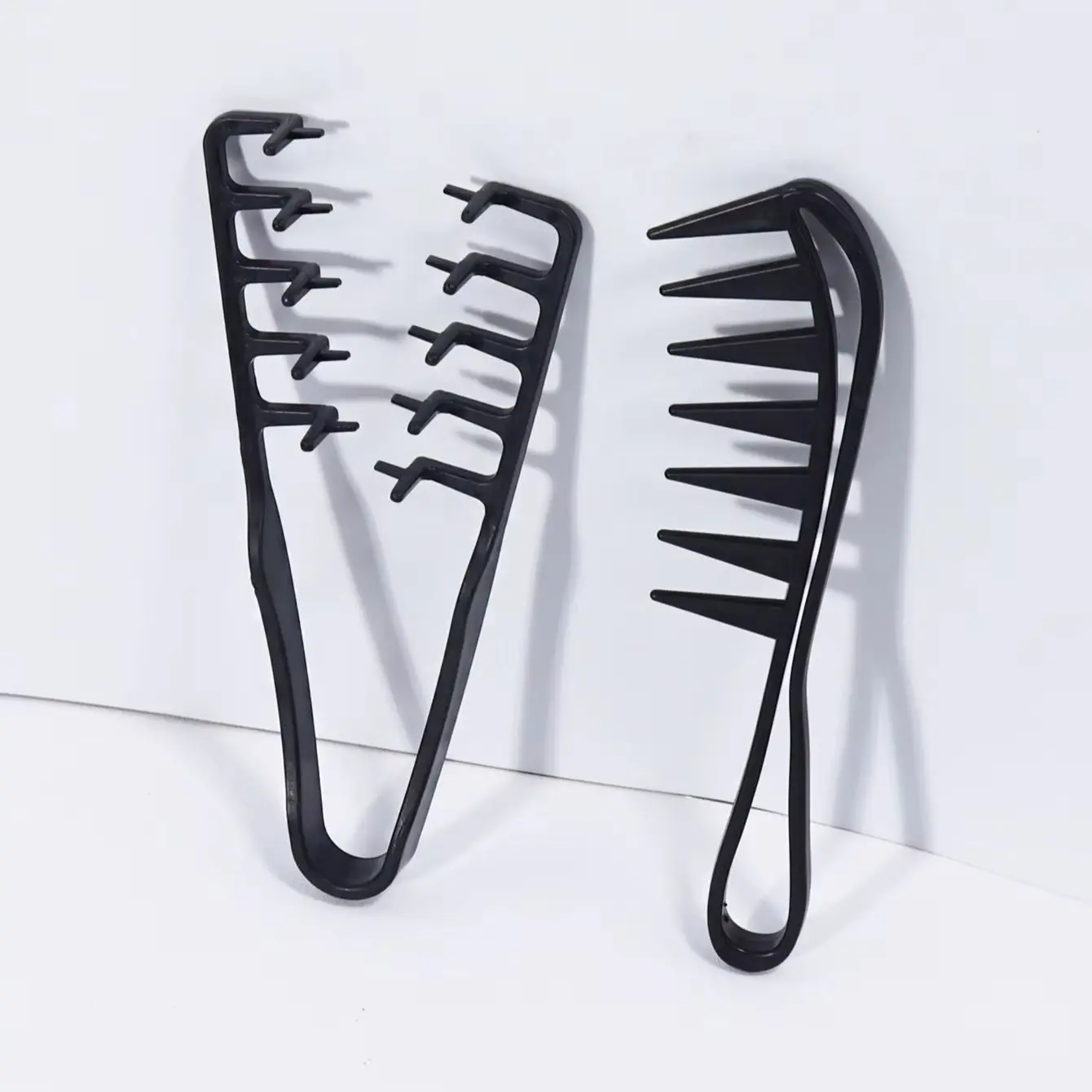 2-piece styling comb set - with fishbone texture curved wide tooth comb, fluffy curly hair comb, special for real hair wigs