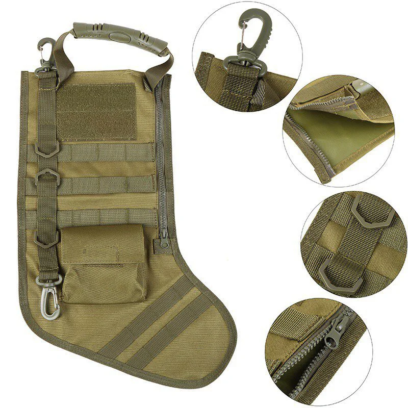Tactical Molle Christmas Stocking Bag Dump Drop Pouch Utility Hanging Christmas Socks Gift Pack Magazine Storage Pouch