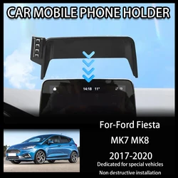 Car Mobile Phone Holder for Ford Fiesta Mk7 Mk8 2017~2022 GPS Screen Cellphone Bracket Auto Smartphone Stand Gravity Accessories