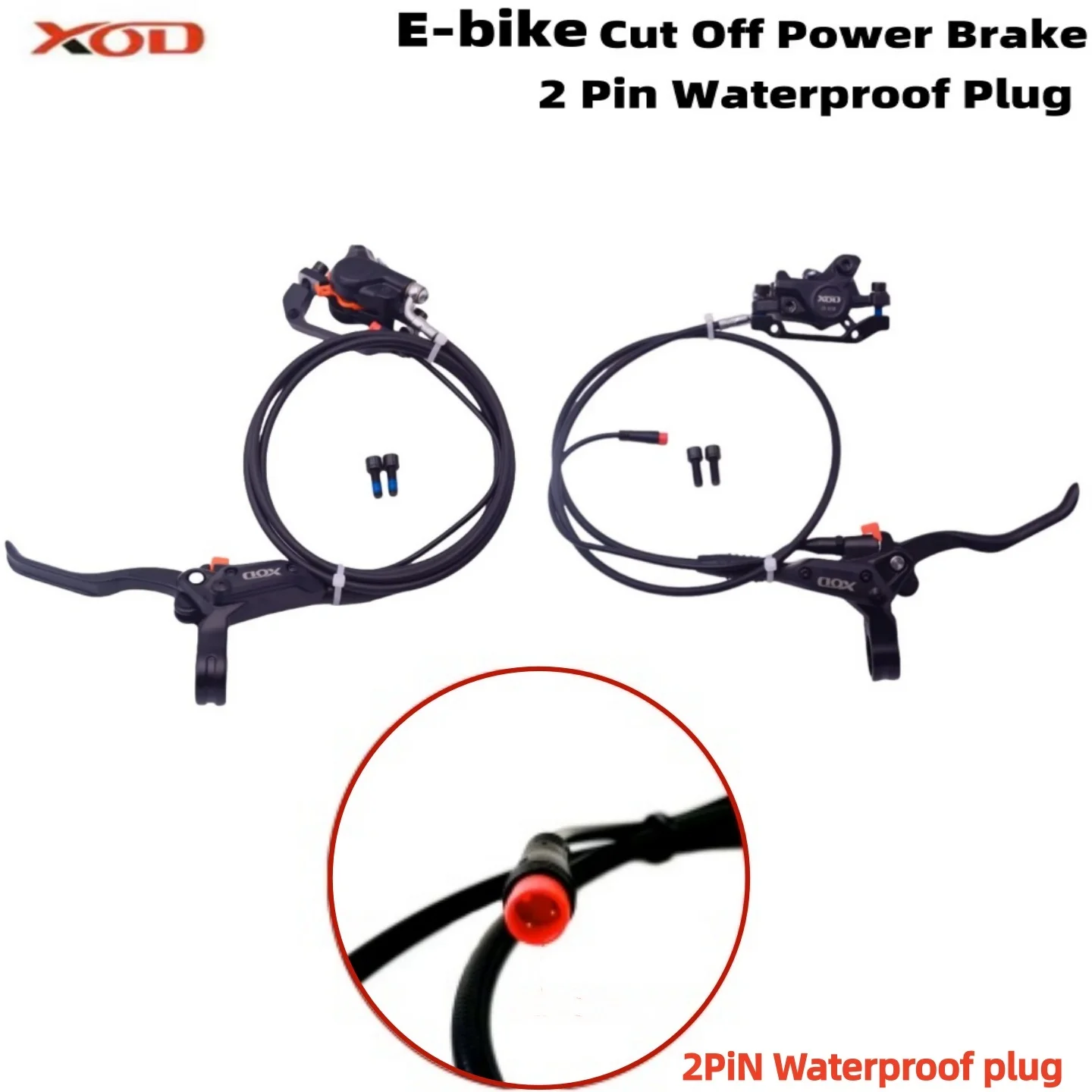 

XOD тормоз для электронного велосипеда, 2 поршня, гидравлический дисковый тормоз, 2 контакта, штекер для вождения масляного дискового велосипедного тормозного суппорта, детали