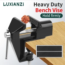 LUXIANZI Mini Bench Vise Aluminium Alloy Table For DIY Craft Mold Fixed Repair Tool Home Workbench Multifunctional Holding Plier