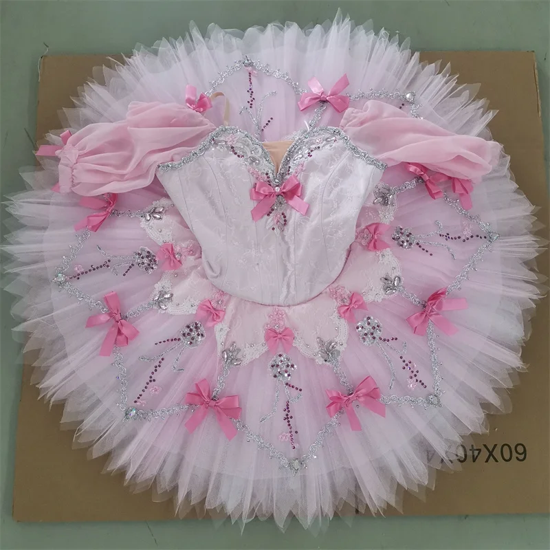 Advanced Customization Professional High Quality Costom Size Girls 12 Layers Performance Omber Light Pink Ballet Tutu