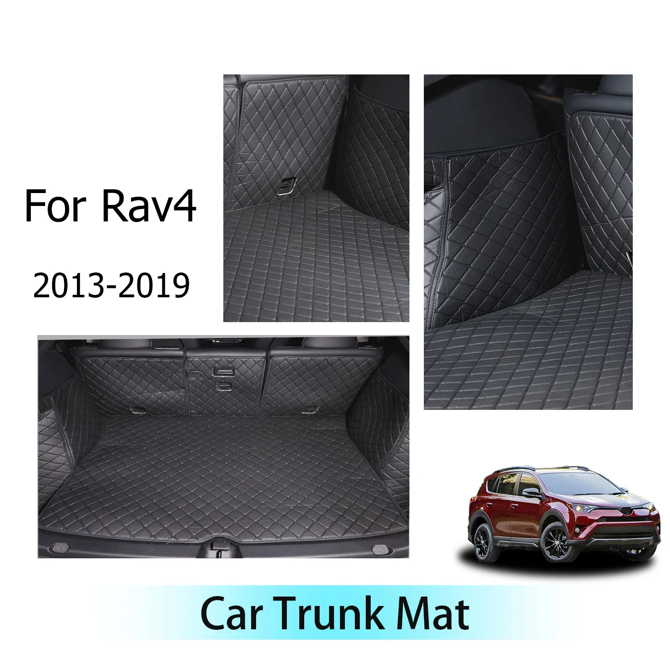 

Car Trunk Mat For Rav4 For 2013-2019 Three Layer PU Leather Trunk Protection Car Accessories Auto Interior Decoration