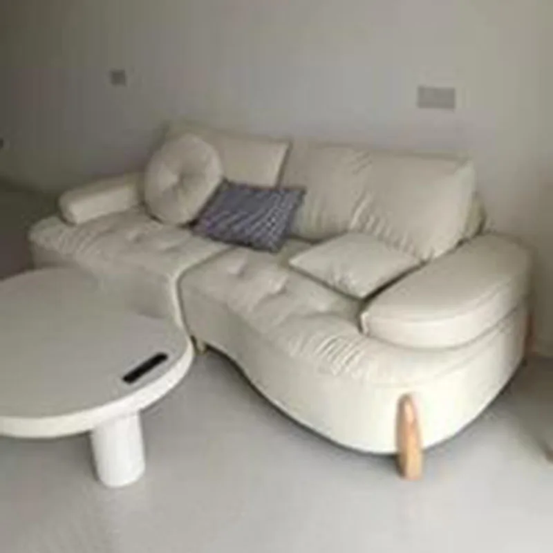 

Modern Minimalist Living Room Sofas Puffs Nordic Floor Lounge Curved Outdoor Sofa Designer Relaxing Muebles Trendy Furniture