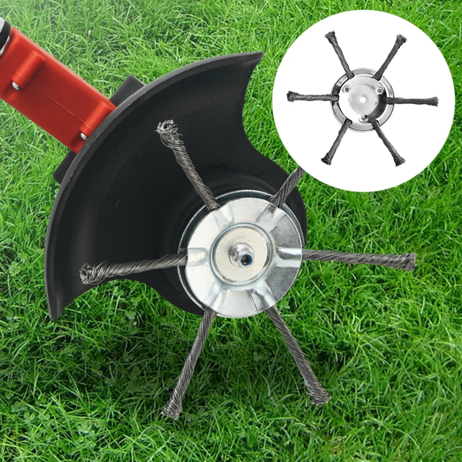 Steel Wire Wheel Head Grass Trimmer Head Cutter Accessories Mowoer Parts Lawn Mower Parkside Lawnmower Brushhead Heads Garden