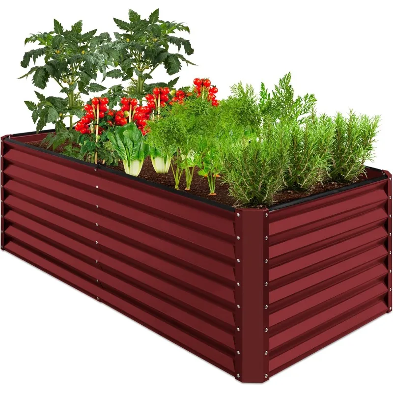 

Best Choice Products 6x3x2ft Outdoor Metal Raised Garden Bed, Deep Root Box Planter for Vegetables, Flowers, Herbs