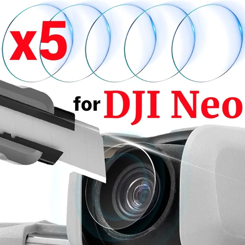 5/1Pcs For DJI Neo Drone Gimbal Clear Lens Protective Films Hardness Tempered Glass Anti-scratch Camera Protectors for DJI Neo