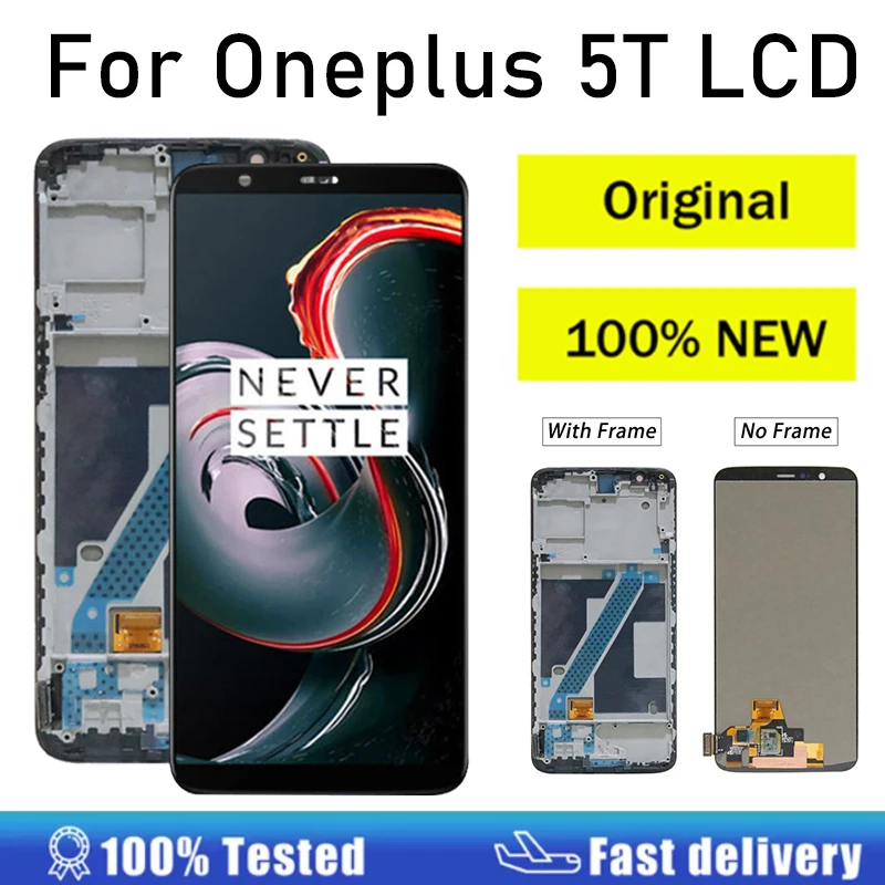 

Top Original AMOLED 6.01" For Oneplus 5T LCD Display Touch Screen For 1+5T A5010 LCD Display Module Assembly Replacement