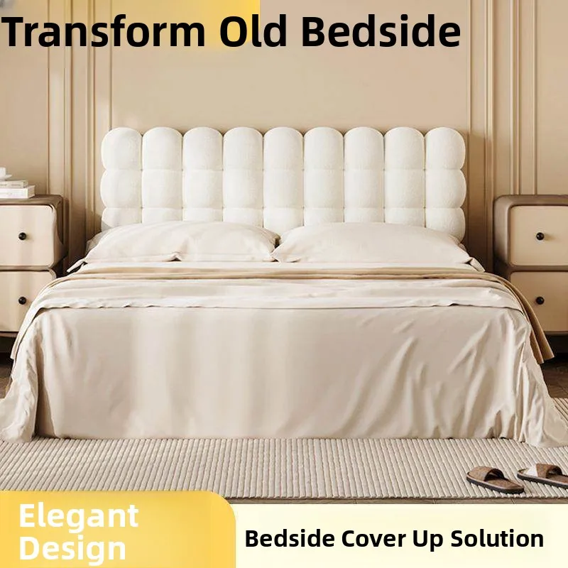 Thickened Bedside Pillow Soft Cushion Bedroom Sofa Backrest Protection Waist Tatami New Style Home Decorative Pillow Creamy
