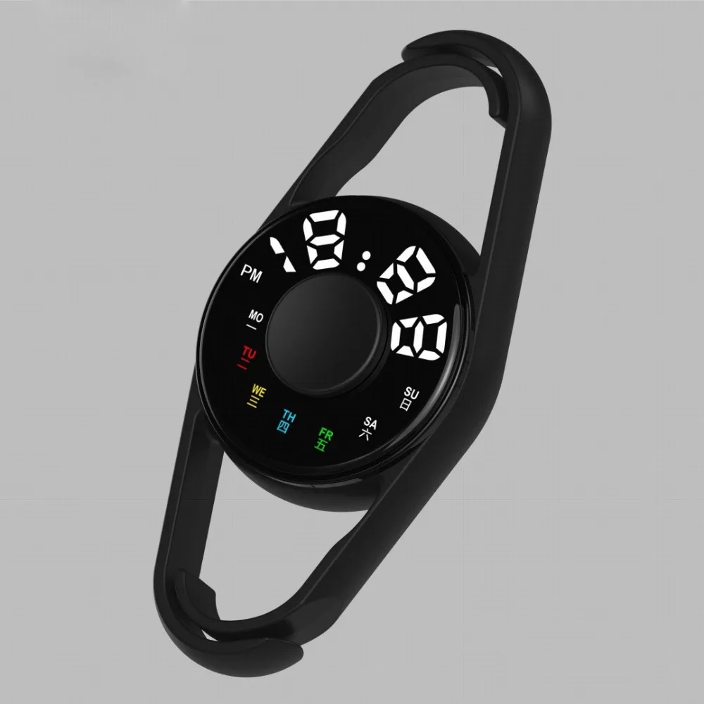 

Мини-АБС светодиодные электронные подвесные часы, снятие стресса, светящийся волчок, брелок с цифровым дисплеем, портативные карманные часы