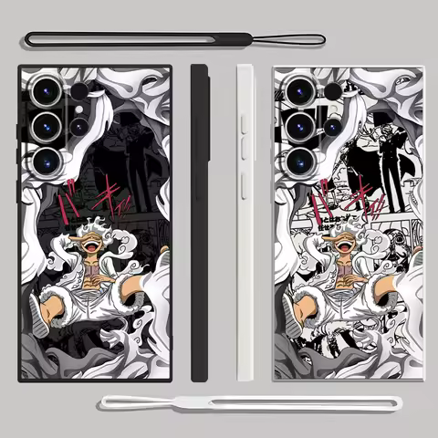 Case for Samsung Galaxy Note 10 20 Ultra S20 FE S25 Ultra S23 S24 S22 Ultra S25 Plus S21FE Soft Cover O-One Piece Luffy 5 Gear
