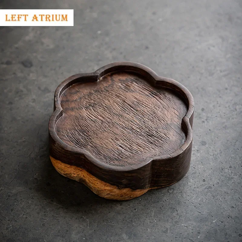 

Blackwood Pot Solid Wood Small Tea Table Dry Pour Tea Pot Tea Tray Base Log Heat Proof Mat Furnace Mat Serving Trays