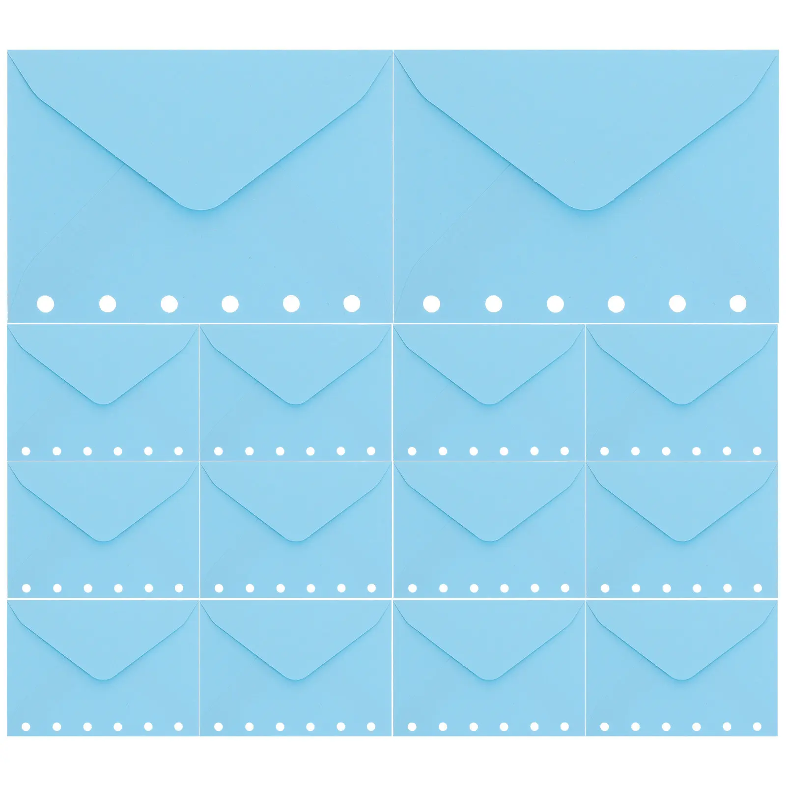 

30Pcs A7 Loose Leaf Envelope Pouch Refillable 6-Hole Binder Inserts for Cash Receipts Mini Paper Storage Yellow Document