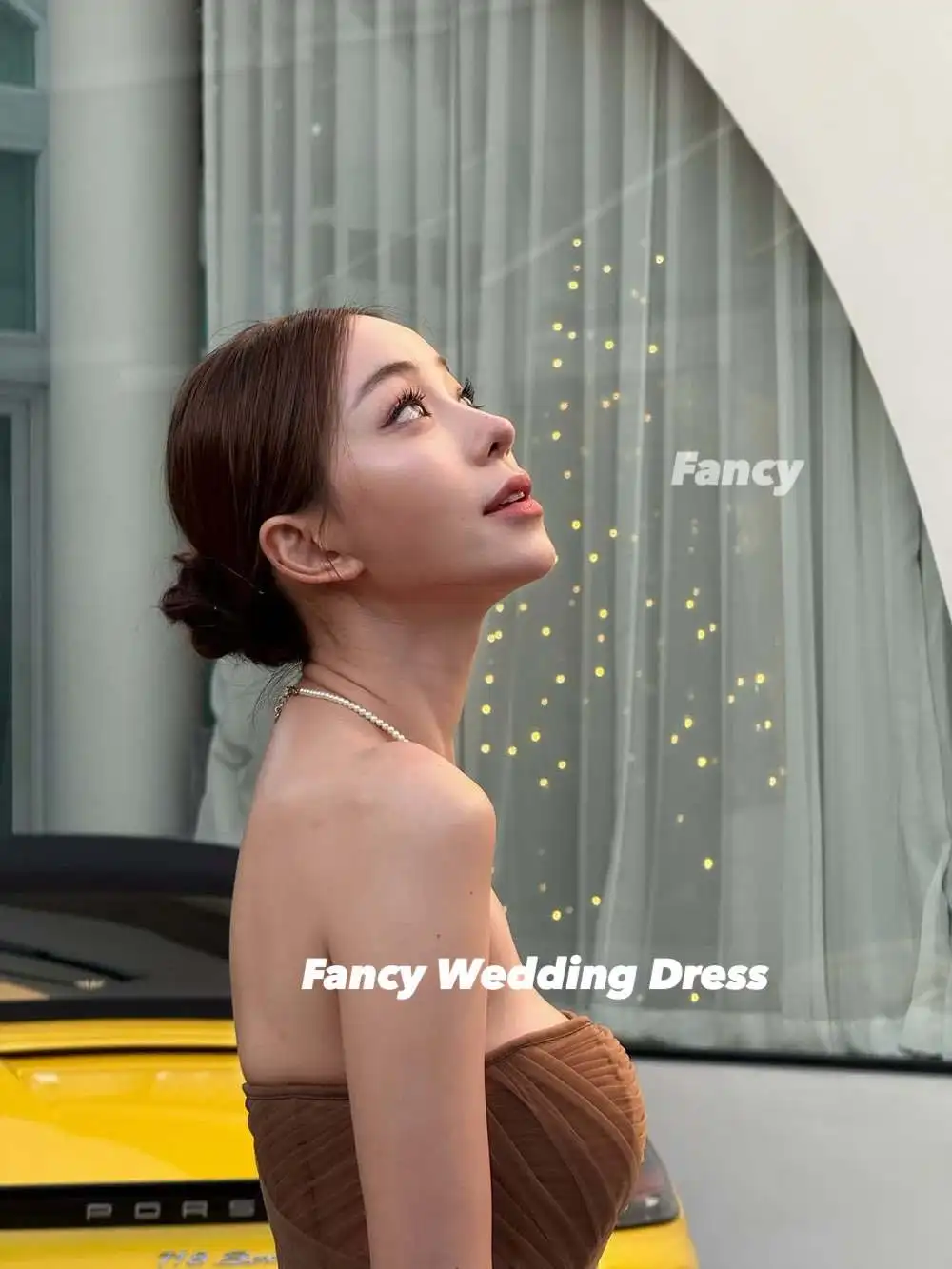 Fancy Korea Shiny Beading Evening Dress A Line Soft Tulle Wedding Dresses Back Corset Parent Child Evening Gown Customized