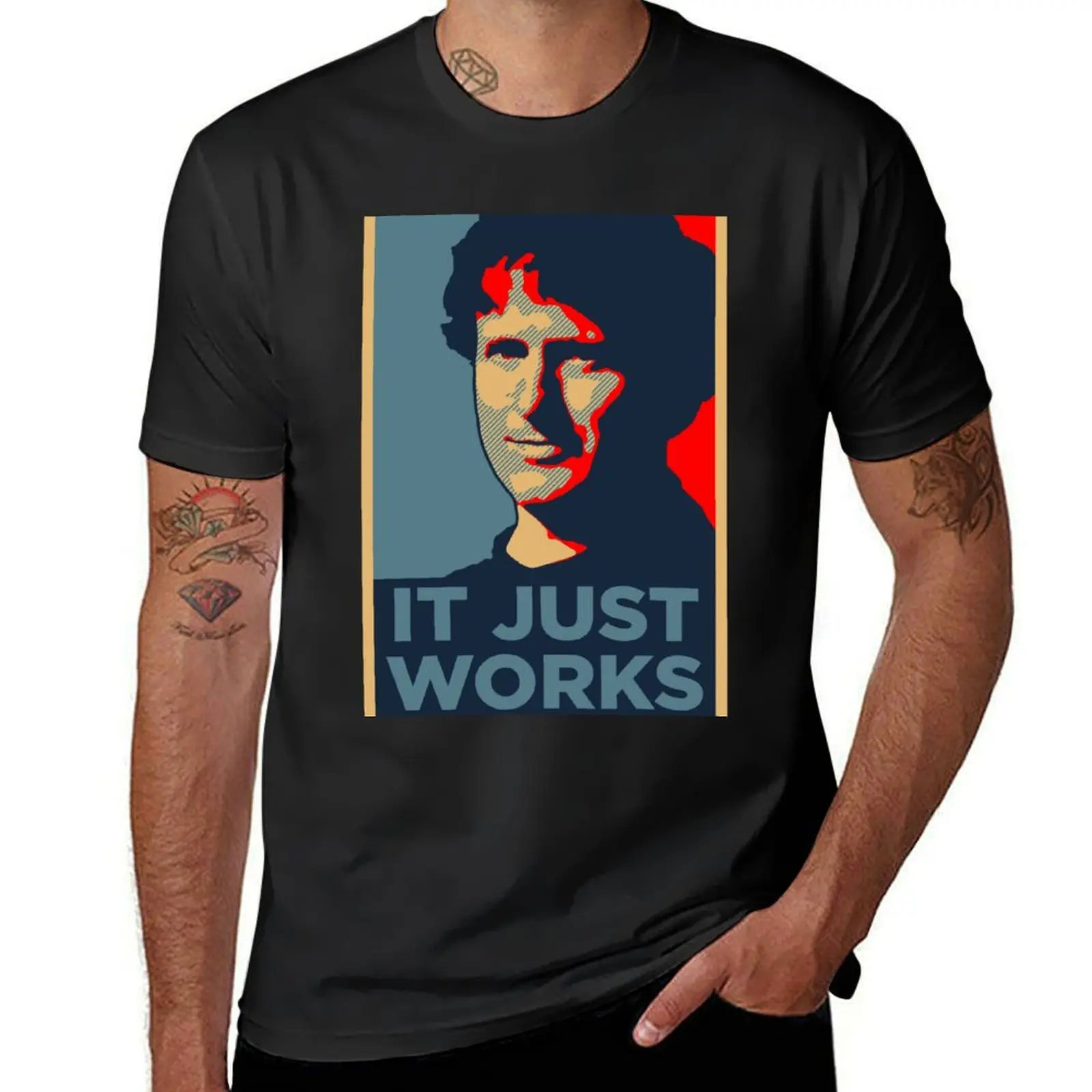 Todd Howard - It Just Works Poster T-Shirt Blouse plus sizes anime clothes Men's t-shirts