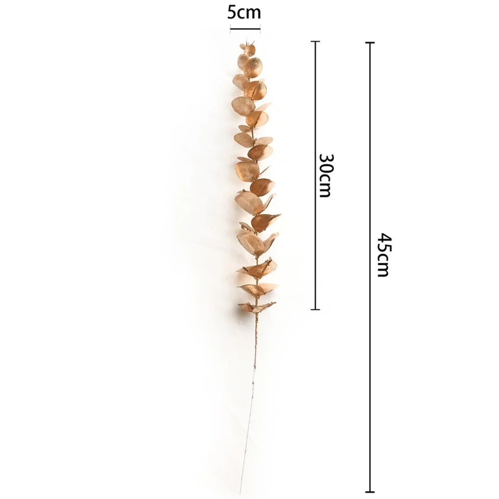 Gold Eucalyptus High Quality Artificial Leaves Flower Leaf For Wedding Home  Office Garden Outdoor Home Decoration Products - Image 2