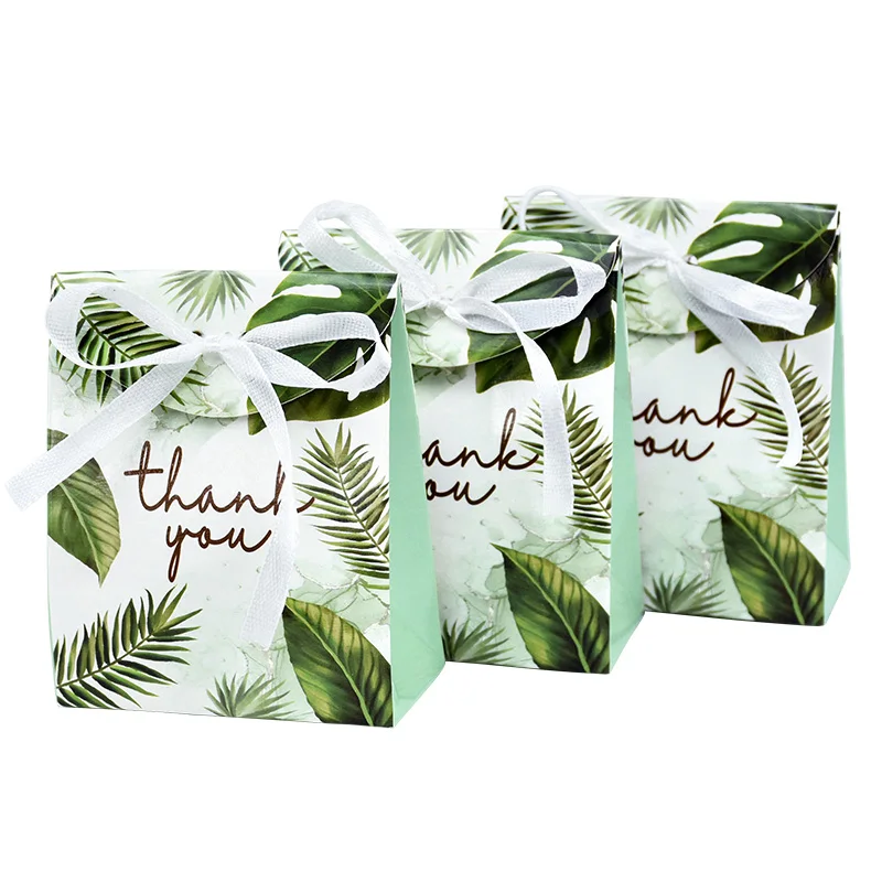 5 قطع شكرًا لك حقيبة هدايا ورقية للحفلات مع شريط كاندي كوكي التعبئة استحمام الطفل حفل زفاف وعيد ميلاد هدية لمستلزمات الضيوف
