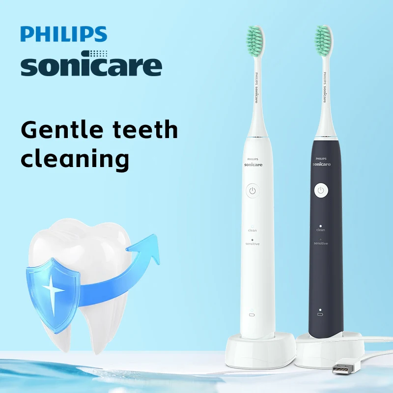 

PHILIPS Sonicare HX2431/02/06 Электрическая зубная щетка Интеллектуальные звуковые волны 2 режима Зубная щетка Десны Здравоохранение Зубная щетка