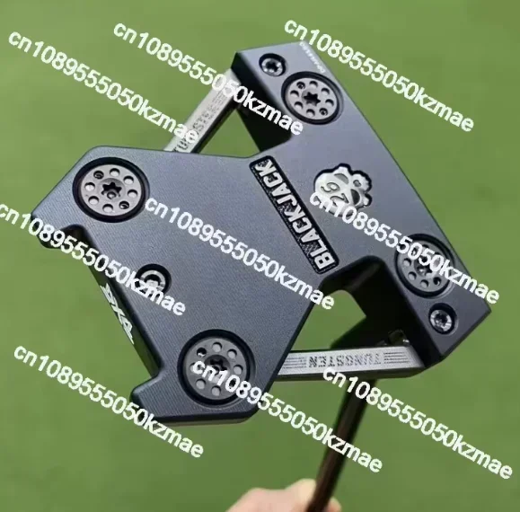 All Black Integrated Golf Club BLACKJACK Skull Head Series Big Head Horn American High Stability Putter