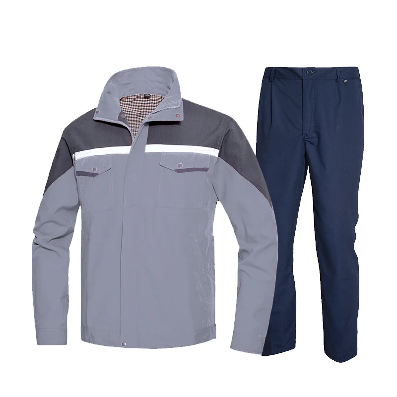 Work Jacket and Pants High Visibility Workwear Work Suits Industrial for Men Reflective Worker Wear Repairman Clothing