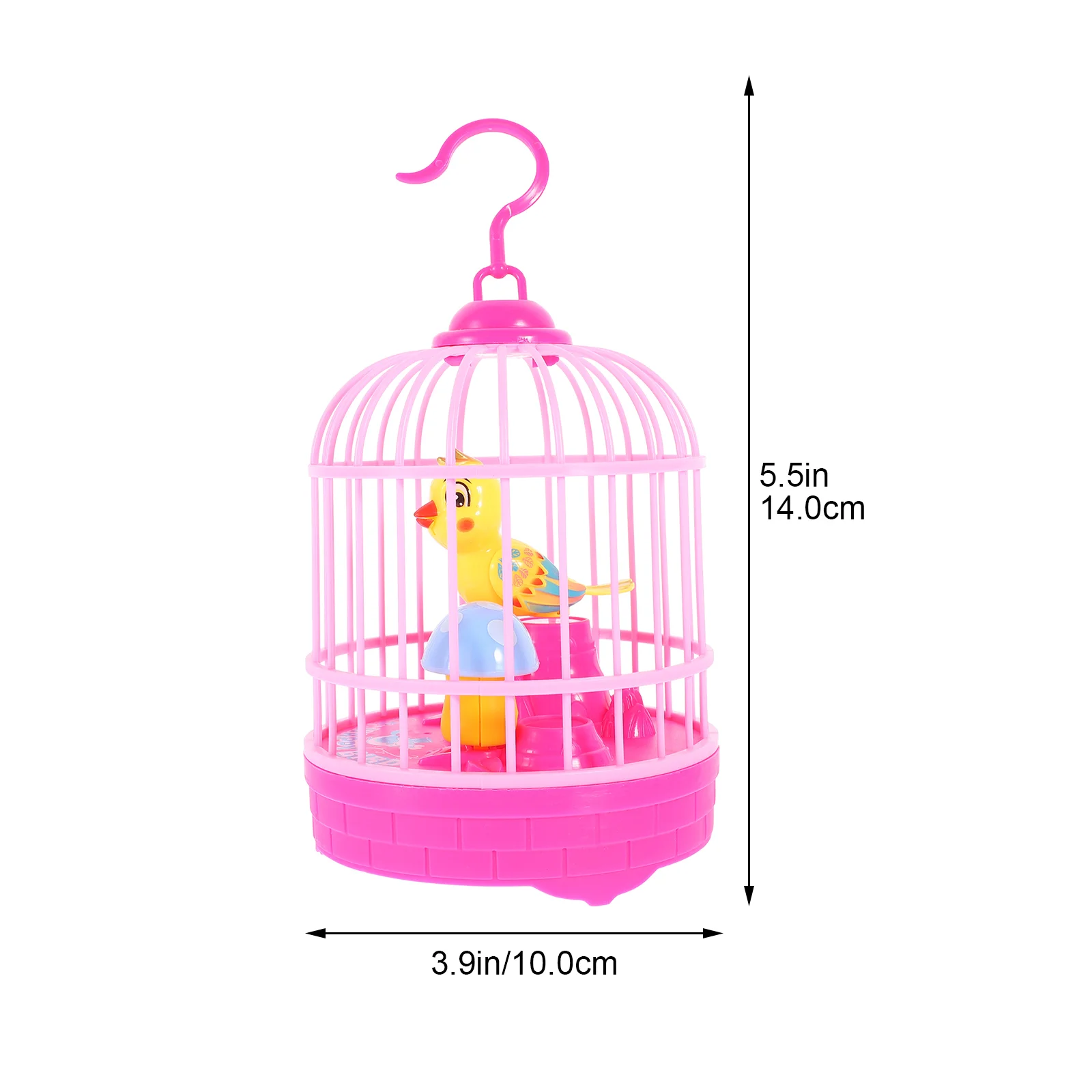 Música leve Bird Cage Toy com som, modelos compactos, simulação elétrica, indução, vocal, canto infantil, ABS criativo