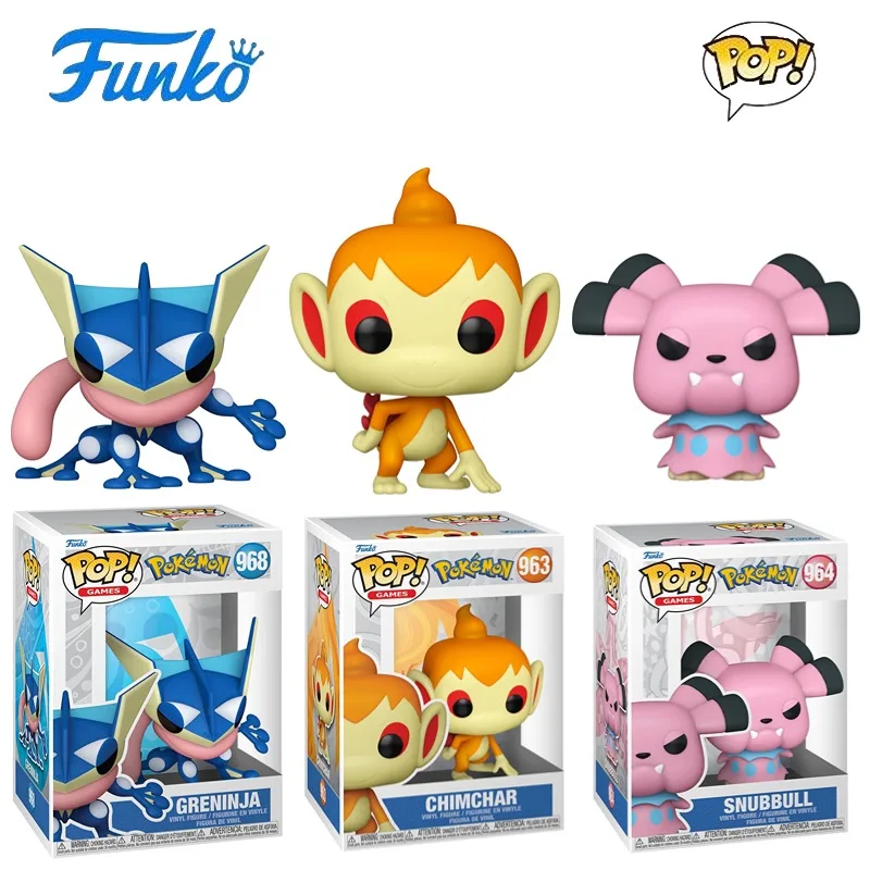 

11cm Funko Pop Pokemon Doll Snubbull Chimchar Greninja Funko Anime Figure Collection Cute Model Desktop Decoration Doll Model