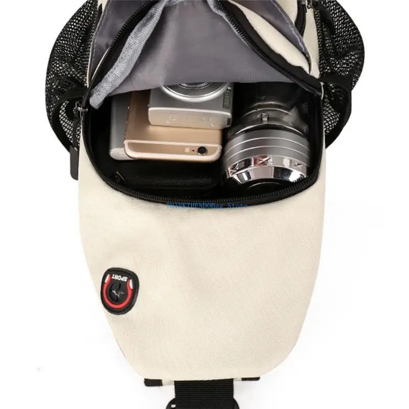 

63HC Women Men Small Sling Backpack Waterproof Crossbody Shoulder Chest Bag Daypack
